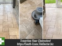 Travertine Kitchen Floor Renovation Chelmsford Essex